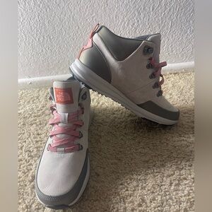 The North Face  woman Gray and Pink Sneakers size 9.5